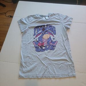 Disney Eeyore Blue Shirt Long Size Large